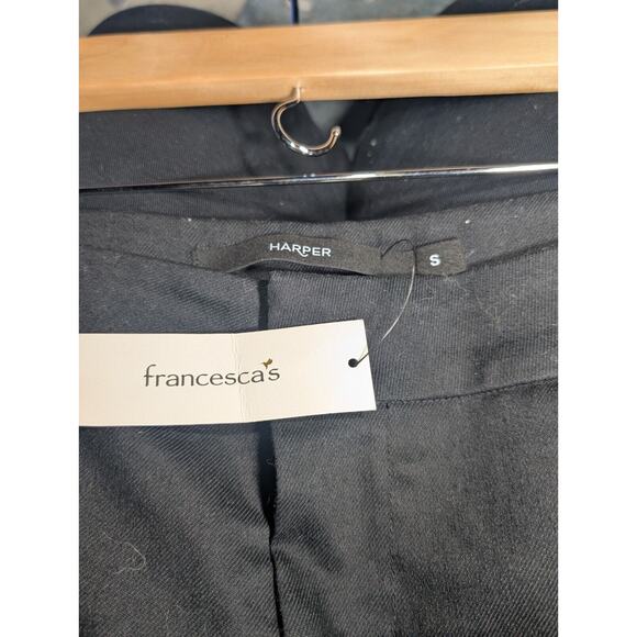 Francescas Womens Harper Black Scalloped Hem Shorts Sz Small Stretch Twill NWT - Picture 3 of 3